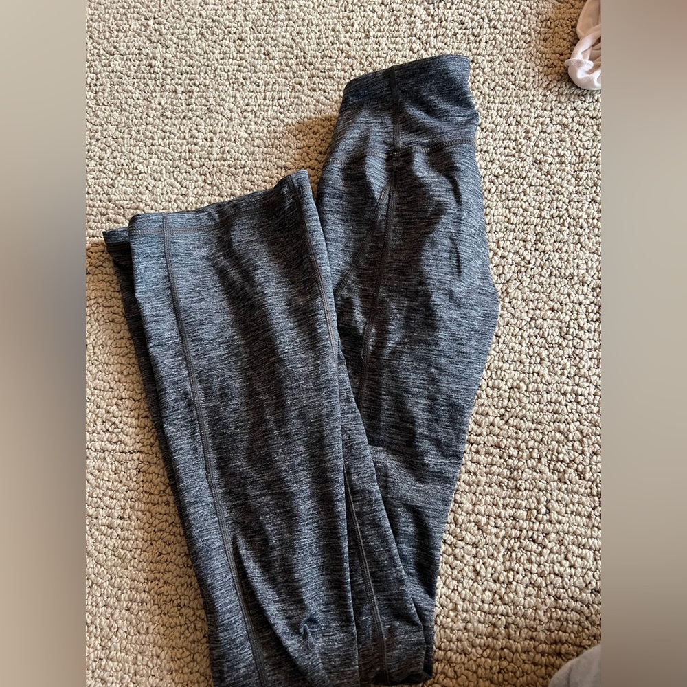 grey patterned athleta flare leggings